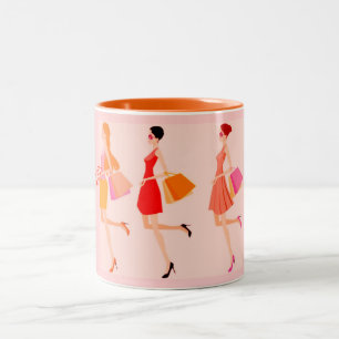 SHOPPING QUEEN COLLECTION Two-Tone COFFEE MUG
