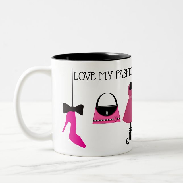 SHOPPING QUEEN COLLECTION Two-Tone COFFEE MUG (Left)