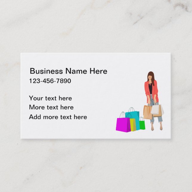 Shopping Theme Business Card Template (Front)