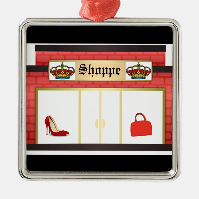 Shopping Themed London Ornament (Front)