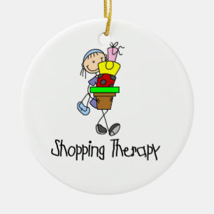Shopping Therapy Ceramic Ornament