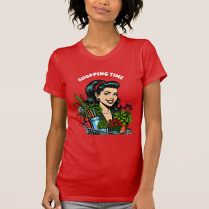 Shopping Time Funny Retro Plant-Lovers T-Shirt