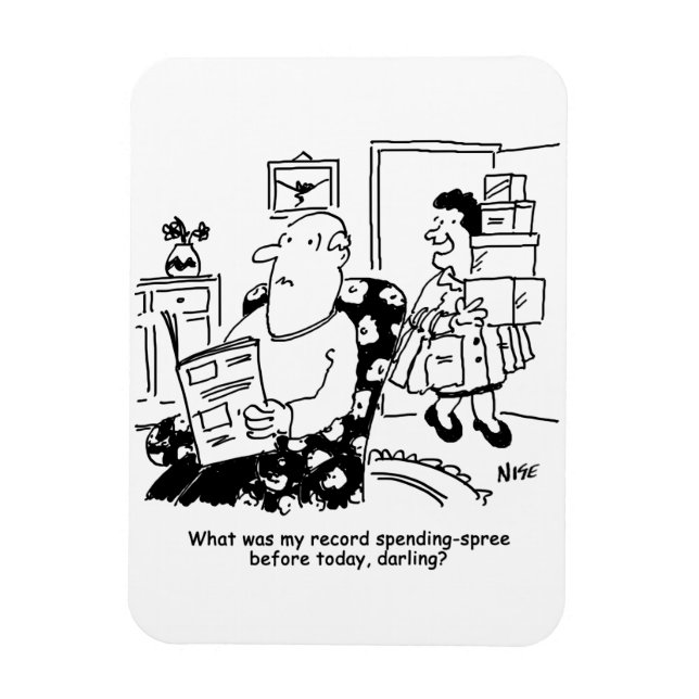 Shopping Trip. Record Spend. Overspending at Shops Magnet (Vertical)