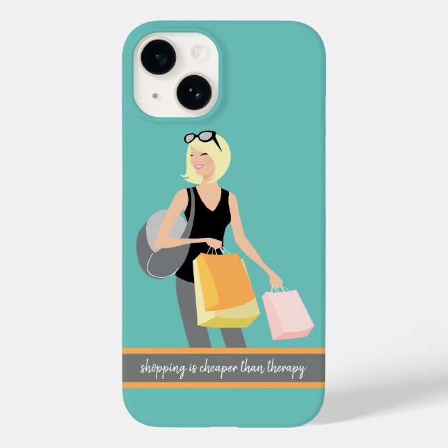 Shopping vs. Therapy Phone Case (Back)
