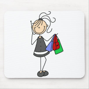 Shopping With Cellphone Mousepad