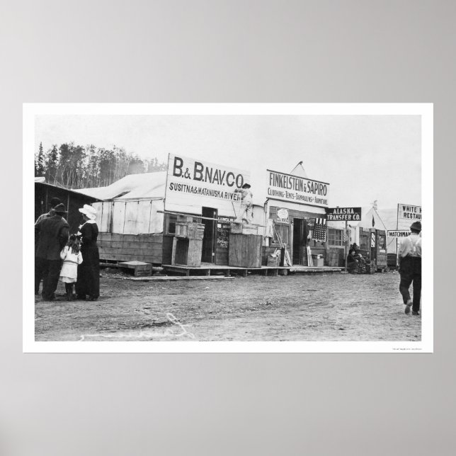 Shops in Anchorage, Alaska 1914 Poster (Front)