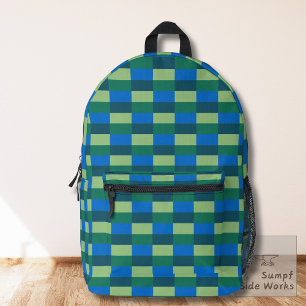 Shore and Land Color Blocks Printed Backpack