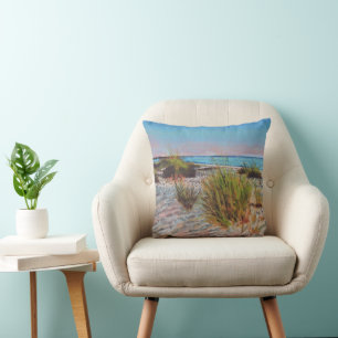 Shore Beach Art Throw Pillow