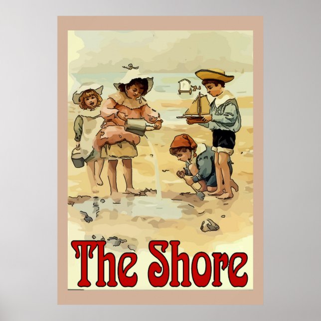 Shore Kids Vintage Style Poster (Front)