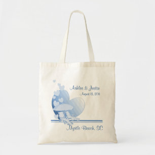 Shore Love Beach Umbrella Blue Tote Bag