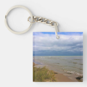 Shore of Lake Michigan, Sheyboygan, WI Keychain