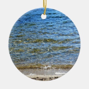 Shore of Tenaya Lake, Yosemite, CA Ceramic Ornament