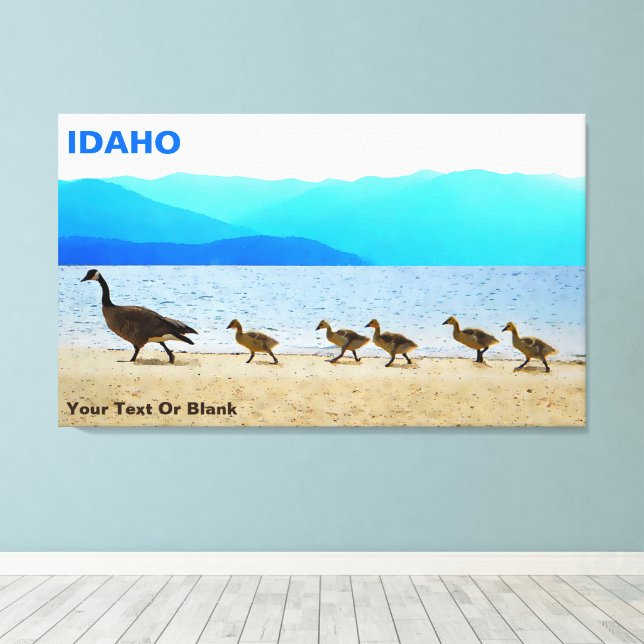 Shore Patrol - Canada Geese Canvas Print (Insitu(Wood Floor))