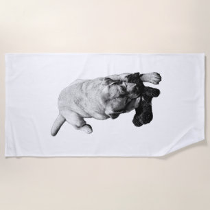 Shoreline Cuddle – B&W Ease Beach Towel