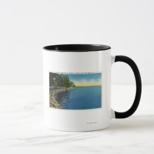 Shoreline, Pavilion, and Swimmers Mug