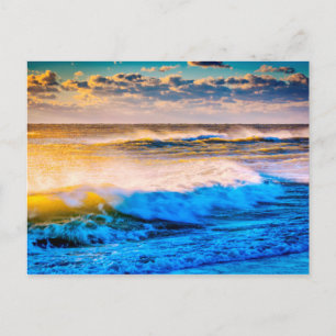 Shoreline scenic at sunrise postcard
