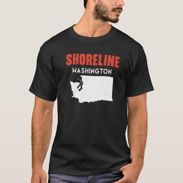 Shoreline Washington USA State America Travel Wash T-Shirt (Front)