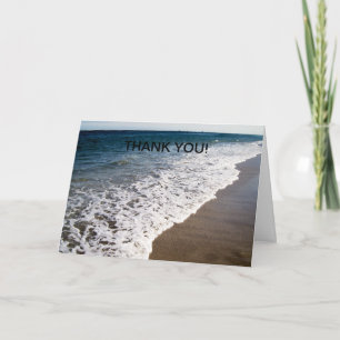 Shoreline Waves With Thank You Greeting Card