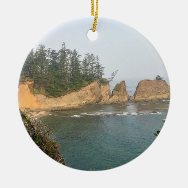 Shores Acres State Park, Oregon Coast Ceramic Ornament (Front)