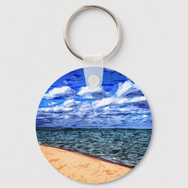 Shores of Lake Superior Keychain (Front)