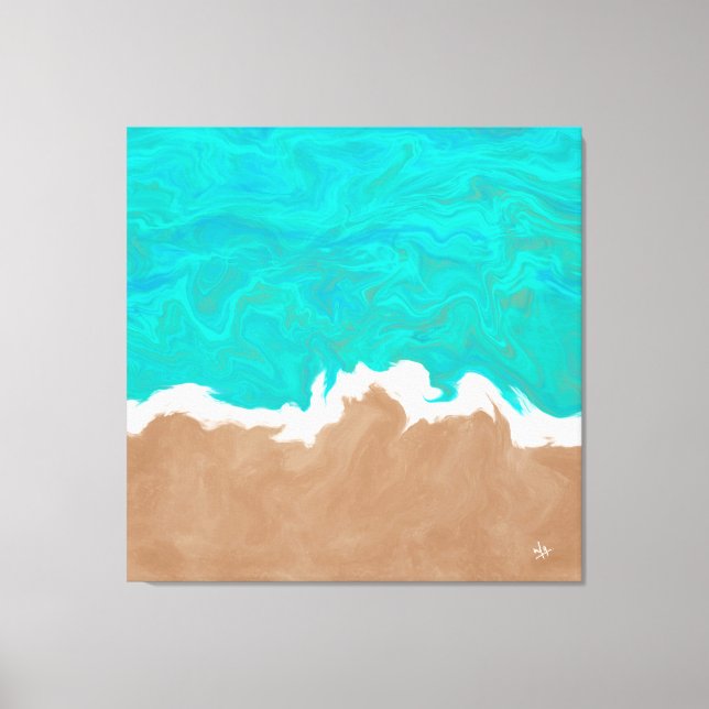 Shores of Paradise Abstract Painting by Sukis Canvas Print (Front)