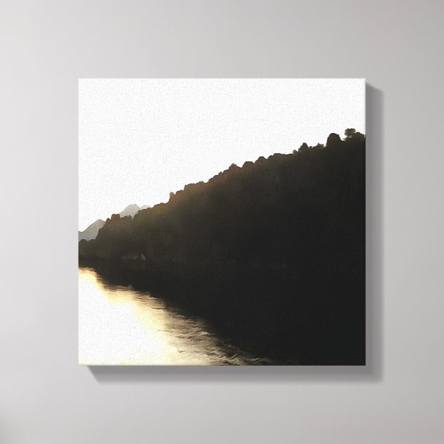 Shores Of Shadows Landscape Art Canvas Print (Front)