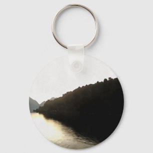 Shores Of Shadows Landscape Art Keychain