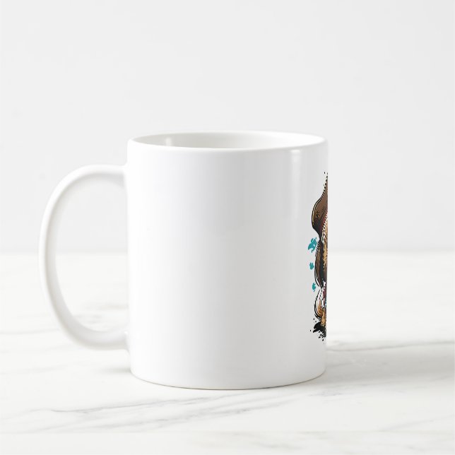 Shorkie Shih Tzu Yorkie Yorkshire Dog Pirate Coffee Mug (Left)