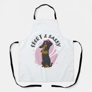 Short and Sassy Dachshund Classic T-Shirt (1) Apron