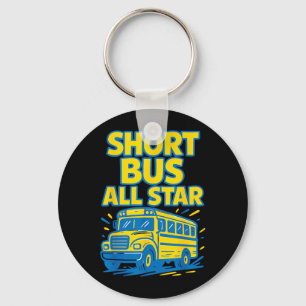 Short Bus Star Down Syndrome Awareness Day Kids Keychain