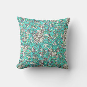 Short Circuit Turquoise Pillow