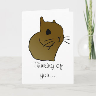 short eared bunny, Thinking of you... | greeting c Card