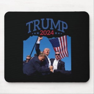 Short Fist Pumped 2024 Pray For Trump Never's Give Mouse Pad
