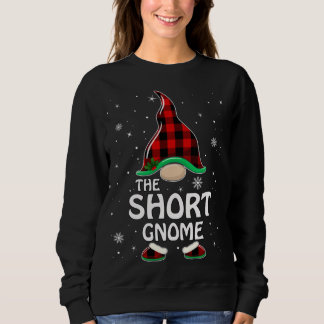 Short Gnome Buffalo Plaid Matching Family Christma Sweatshirt