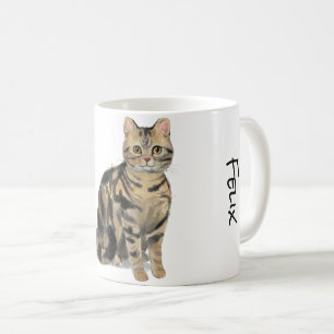 Short-Haired Brown Tabby Cat Coffee Mug