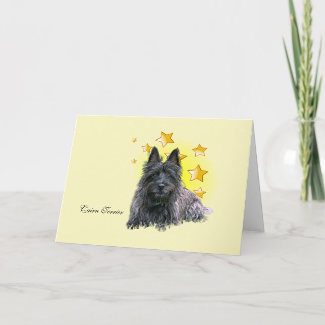 Short Haired Cairn Terrier is a Star  Card (Front)