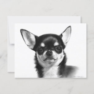 Short-Haired Chihuahua Hand Painted Artwork Postcard