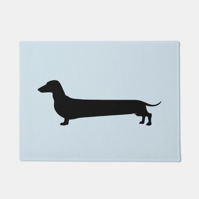 Short haired Dachshund illustration doormat (Front)