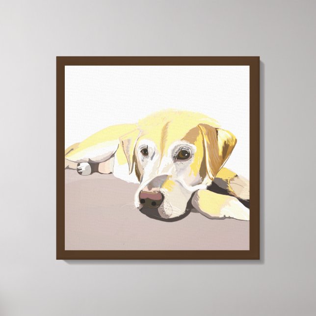 Short Haired Golden Retriever laying down Canvas Print (Front)