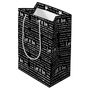 Short Inspirational Quotes On Black Medium Gift Bag