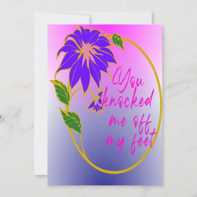 Short love poems for a secret crush thank you card (Front)