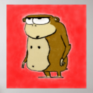 Short n' Portly Primate Poster