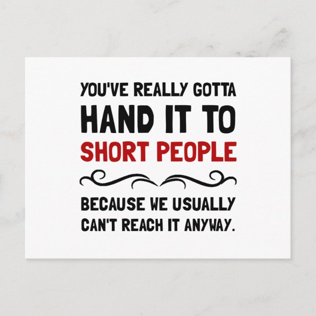 Short People Postcard (Front)