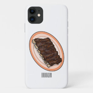 Short ribs cartoon illustration iPhone 11 case
