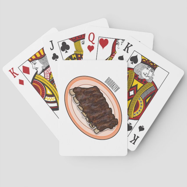 Short ribs cartoon illustration playing cards (Back)