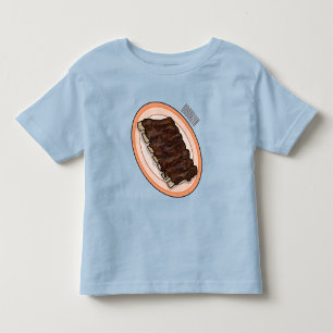 Short ribs cartoon illustration toddler t-shirt