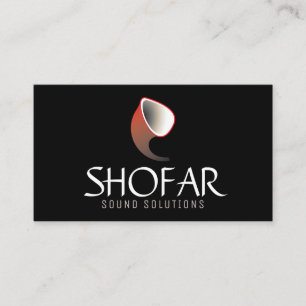 Short Shofar (red) Business Card