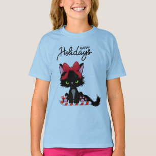 Short Sleeve T-Shirt for Kids with a Cute Cat!