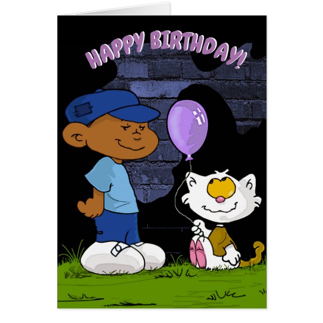 Short Sleevez Birthday Card (Front)