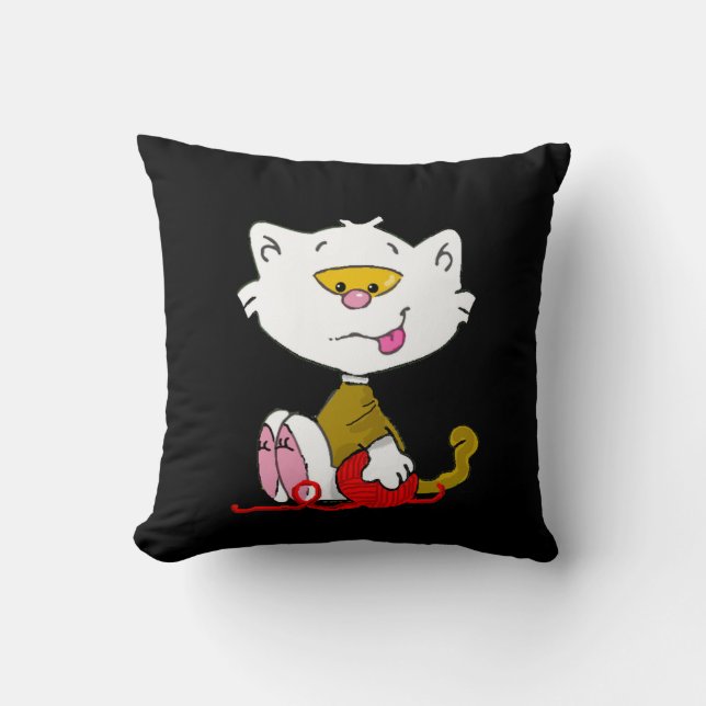 Short Sleevez Throw Pillow (Front)
